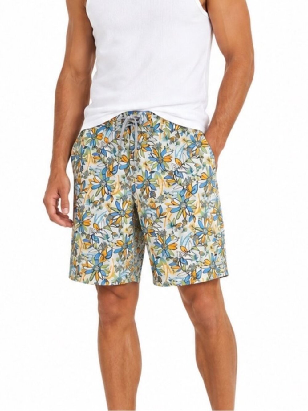 Stio CFS Board Shorts Canyon Rock Floral Stretch Quick Dry Swim Size 30